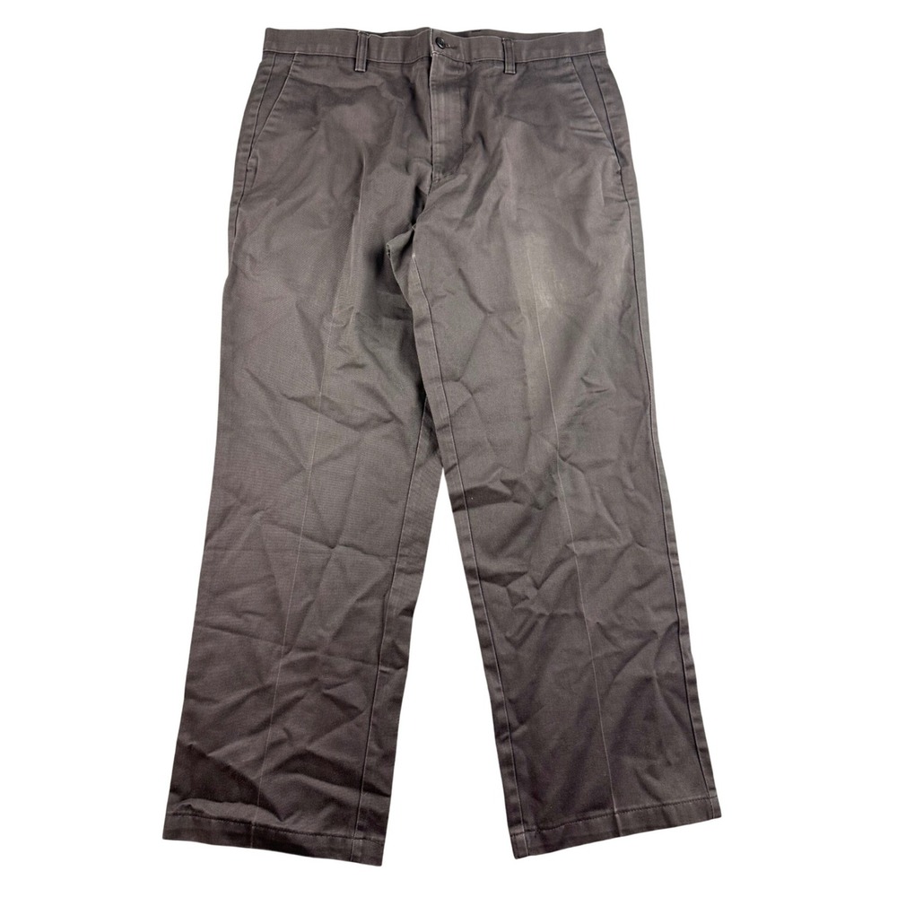Dockers Pants Mens 36x30 Classic Fit Brown Flat Front 100% Cotton Chino Yachting